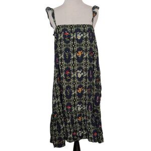 NEW Aguabendita Target Dainty Floral Dress Womens Size 2X Blue Flutter Sleeve